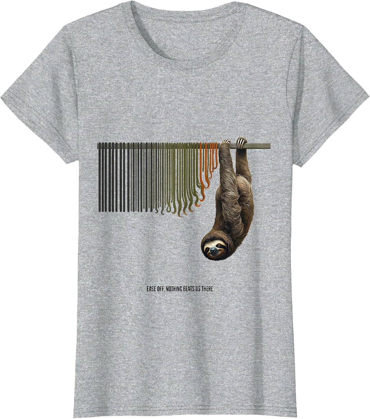 Women's Ease Off Nothing Beats Us There Funny Sloth Lover Gift T-Shirt - Heather Grey