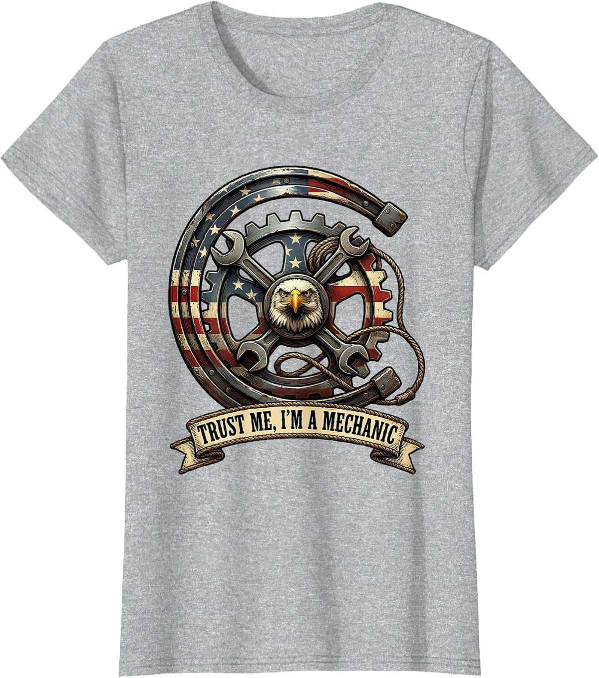 Trust Me I'm a Mechanic Funny Trade Design T-Shirt - Heather Grey
