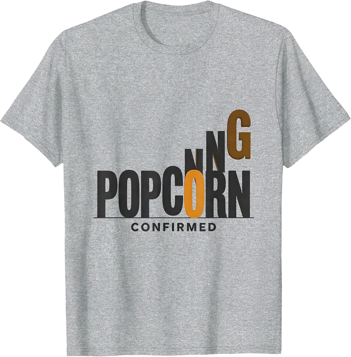 Men's Popcorning: Confirmed Funny Pig Lover Guinea Pig Humor T-Shirt - Heather Grey