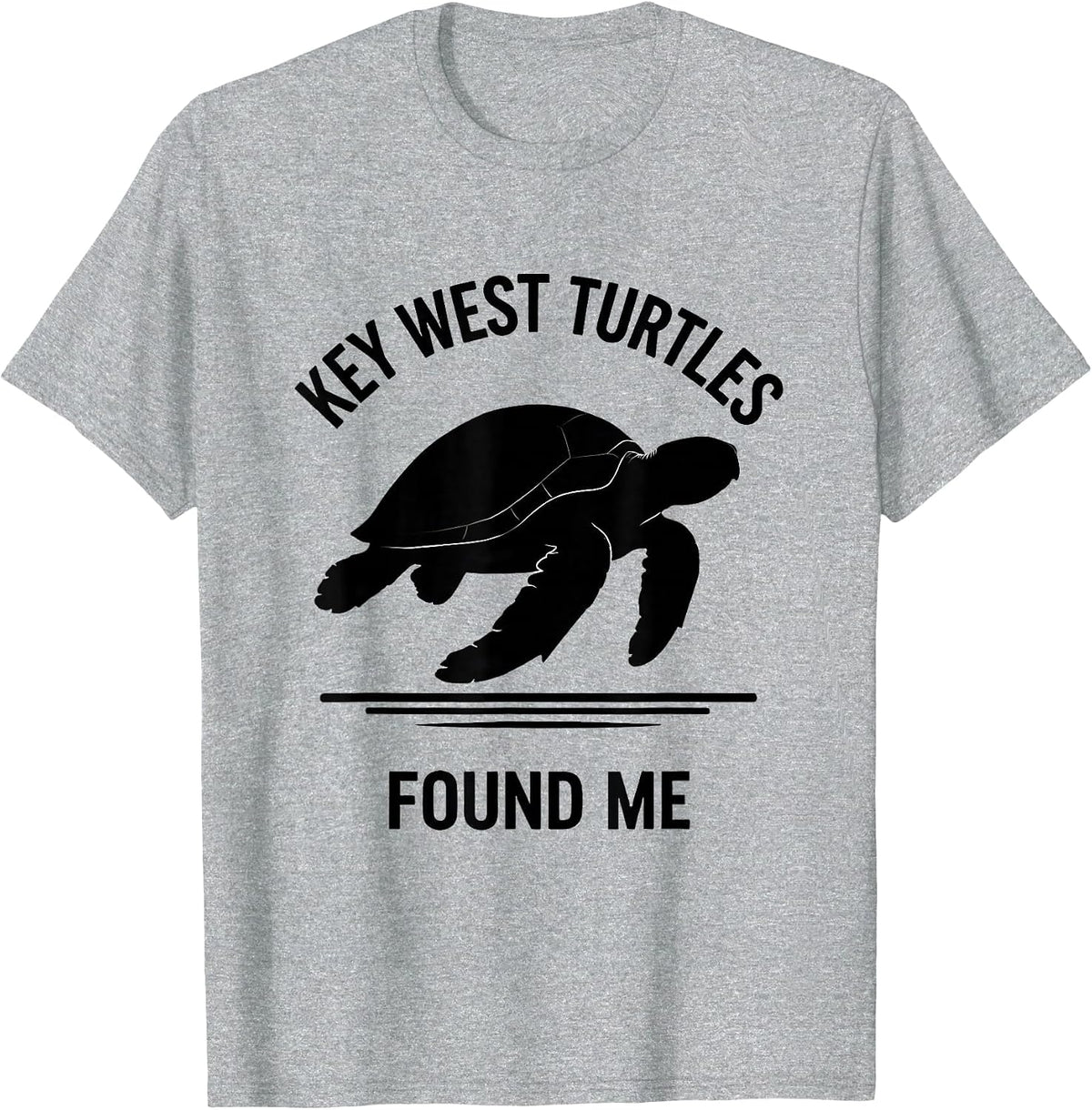 Men's Key West Turtles Found Me Silhouette Sea Turtle Lover Beach T-Shirt - Heather Grey