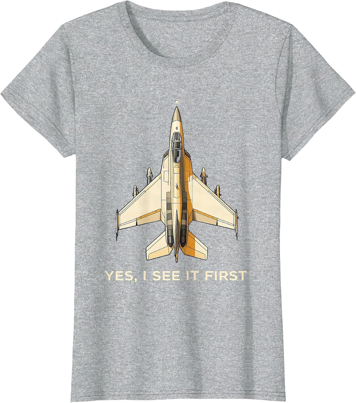 Yes I See It First Veteran Aviation Enthusiast Pride T-Shirt - Heather Grey
