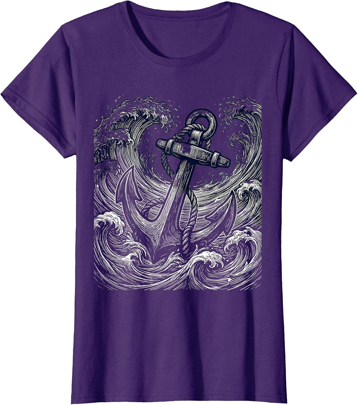 Women's Anchor in the Storm Suicide Prevention Awareness T-Shirt - Purple