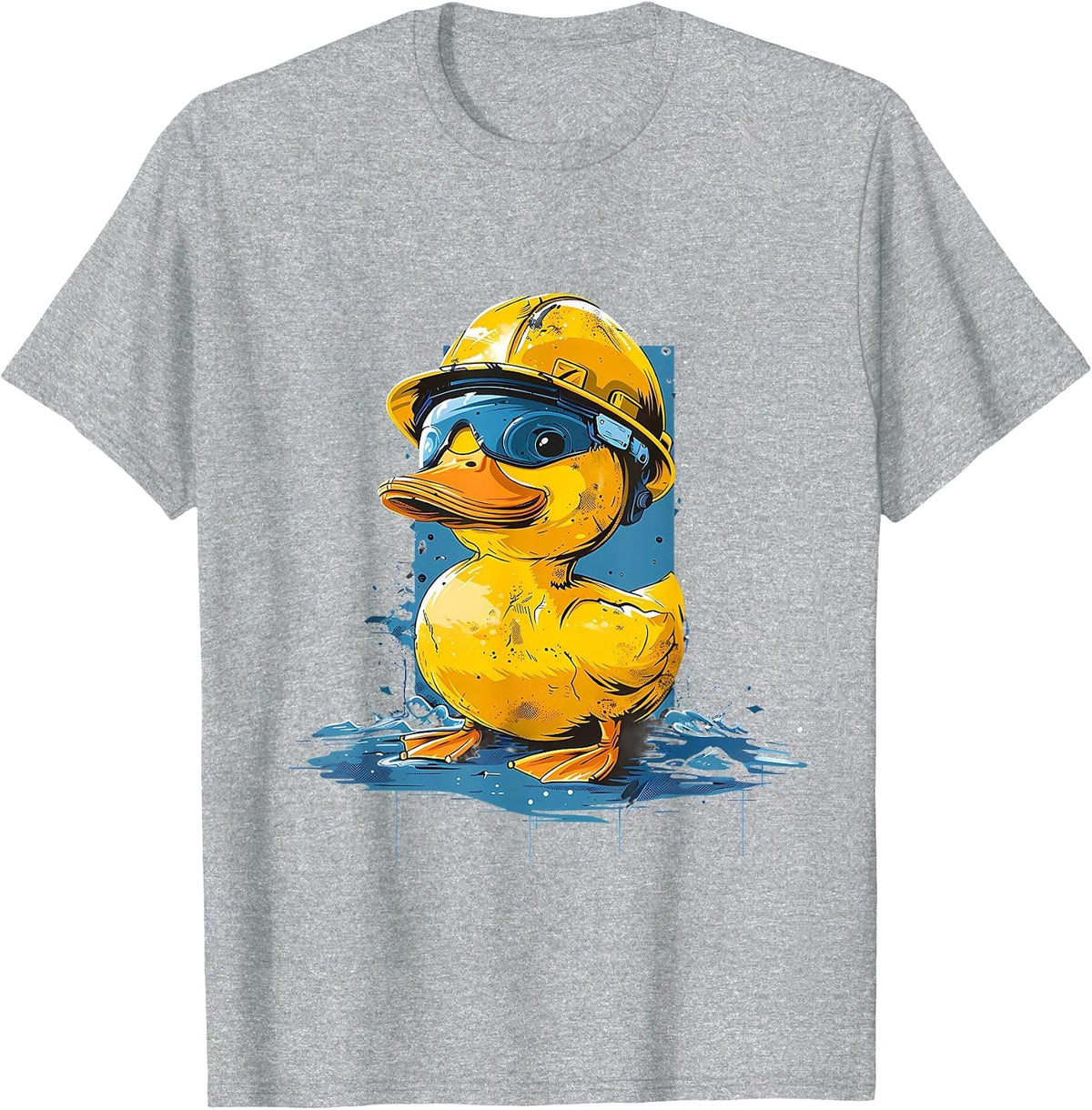 Rubber Duck Construction Worker Rubber Duck Hard Hat T-Shirt - Heather Grey
