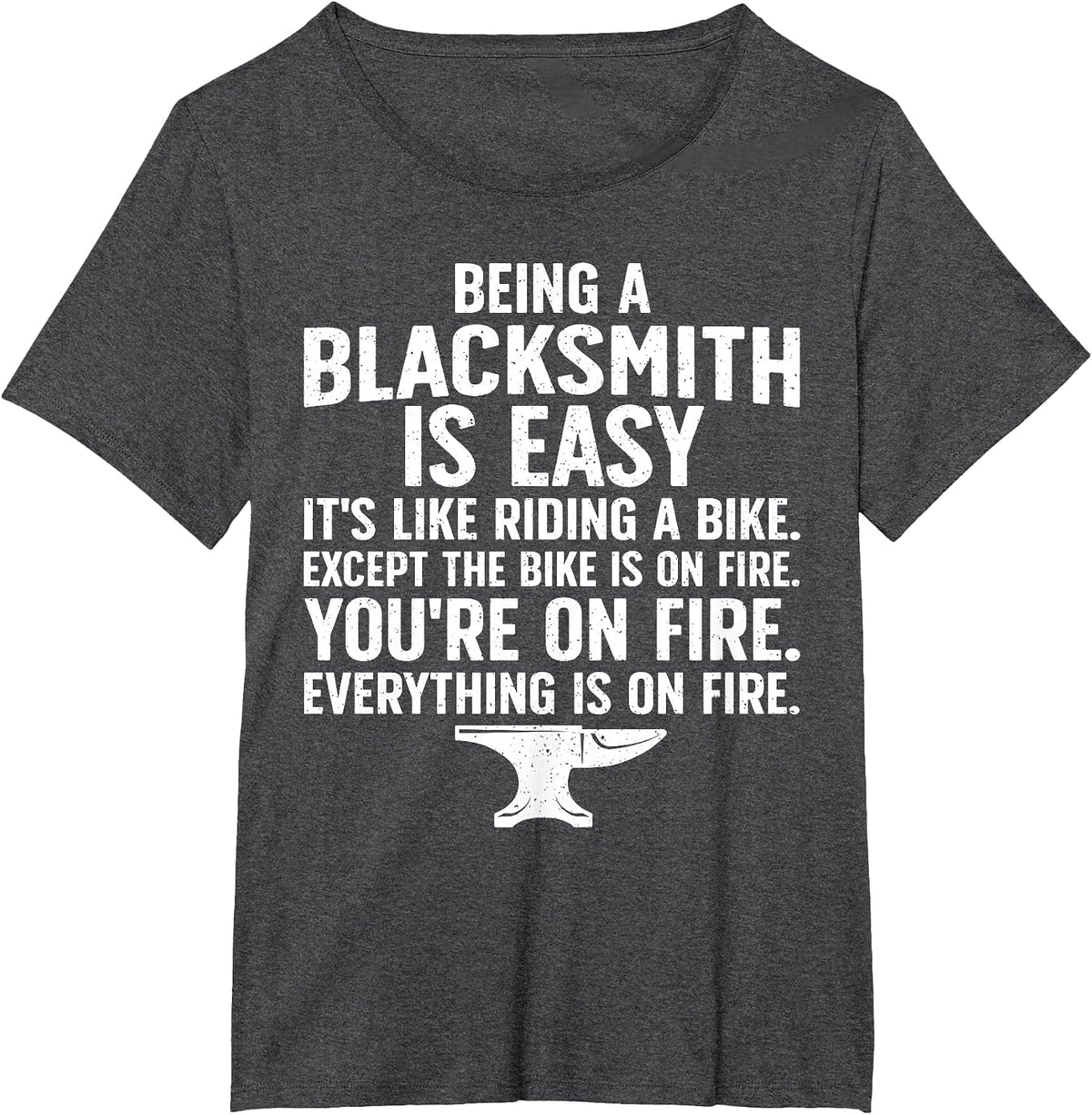 Blacksmith Art for Men Women Forging Tools Blacksmithing T-Shirt - Dark Heather Grey