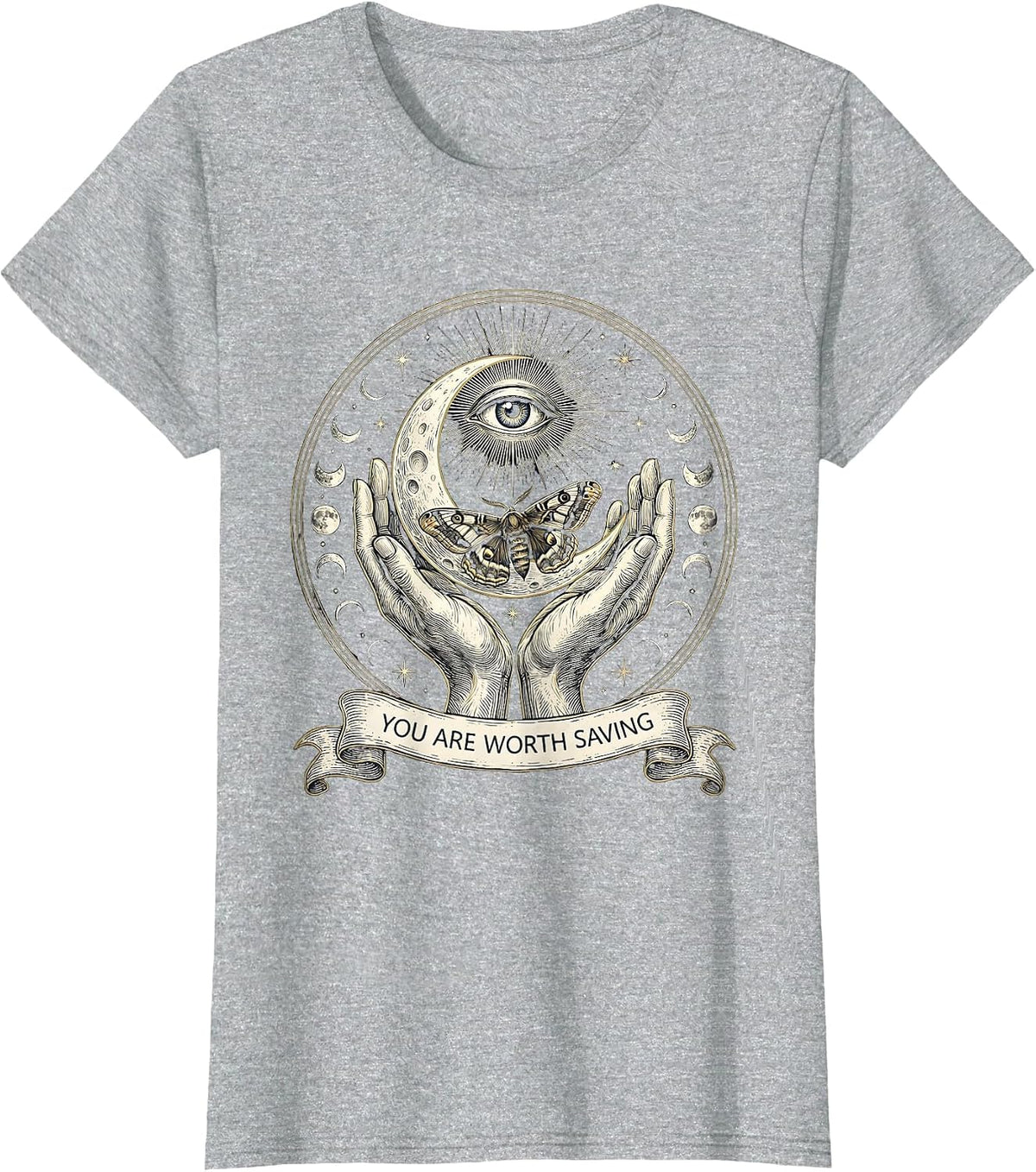 Women's You Are Worth Saving Suicide Prevention Awareness T-Shirt - Heather Grey