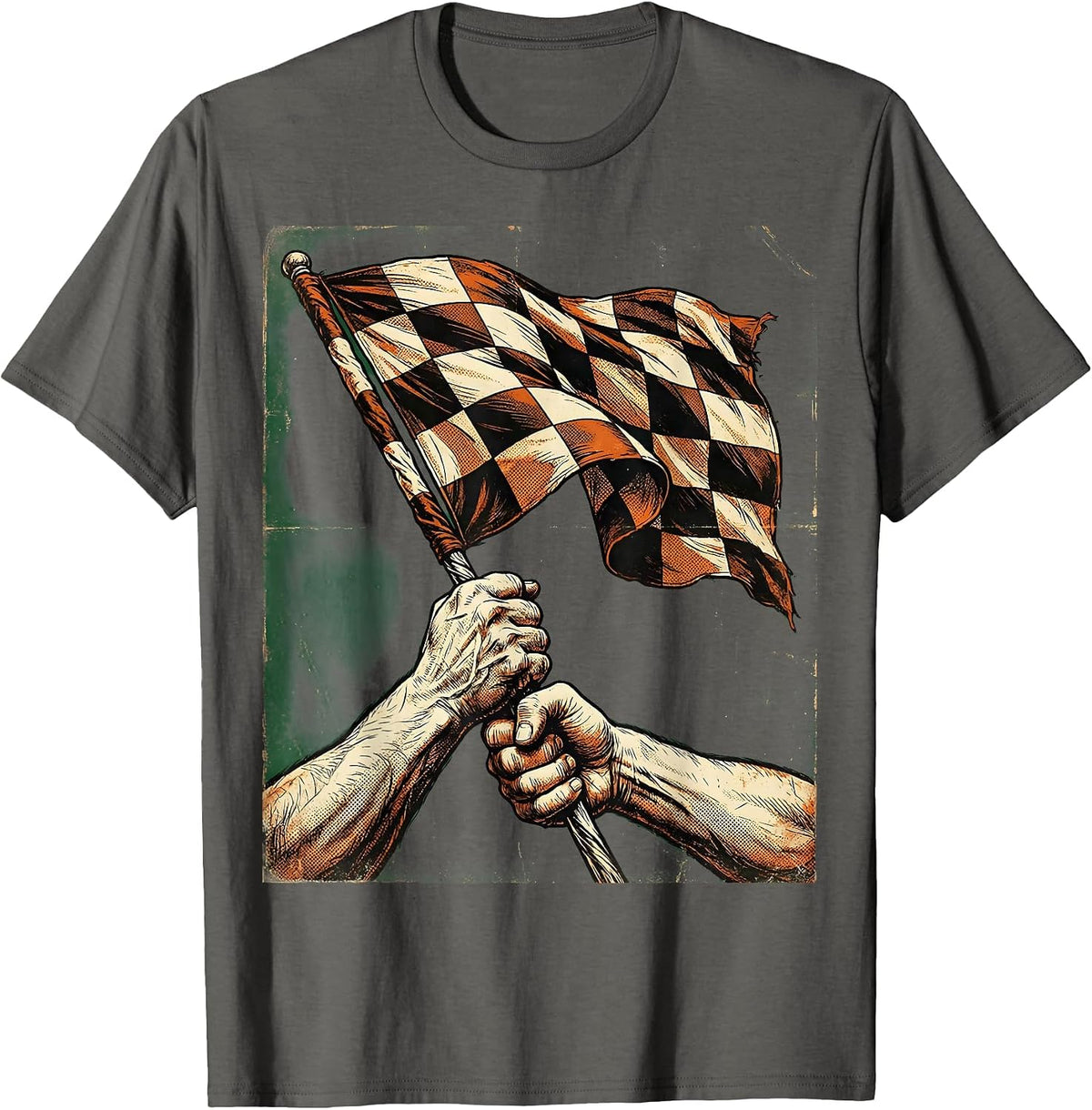 Men's Soccer Dad Referee Flag Frustration Graphic T-Shirt - Asphalt Grey