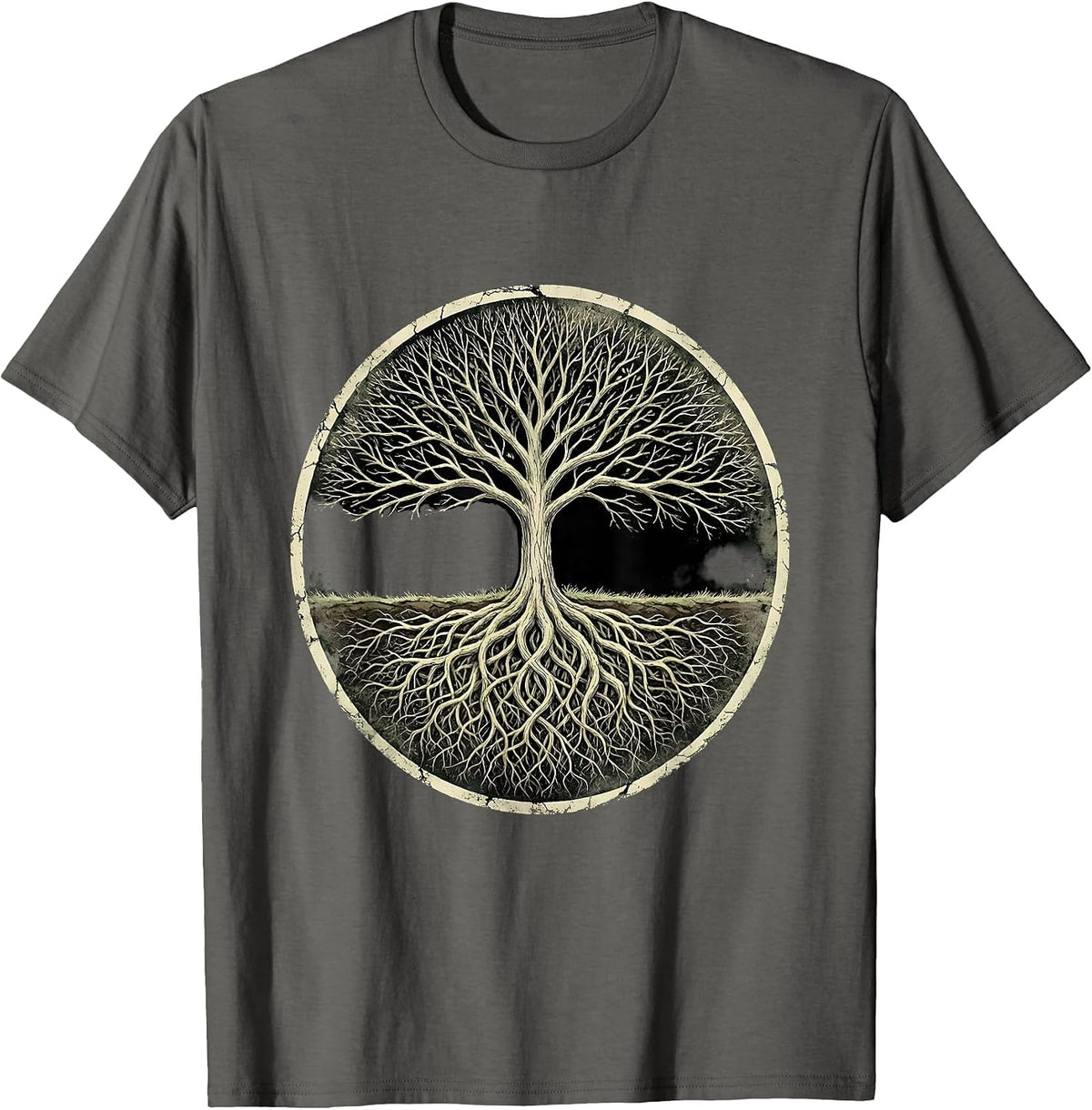 Roots Together Suicide Prevention Awareness Design T-Shirt - Asphalt Grey