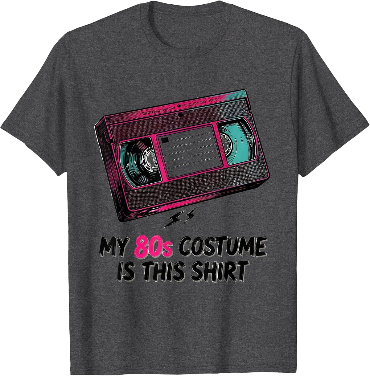 Men's My 80s Costume Is This Shirt Funny 80s Party Retro Throwback T-Shirt - Dark Heather Grey