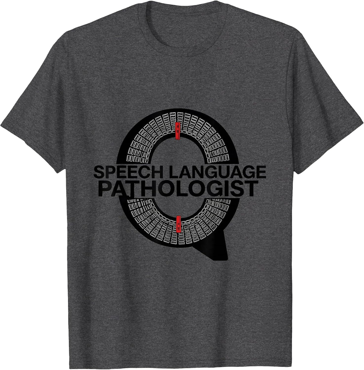 Speech Language Pathologist Retro Floral SLP Therapist Pride T-Shirt - Dark Heather Grey