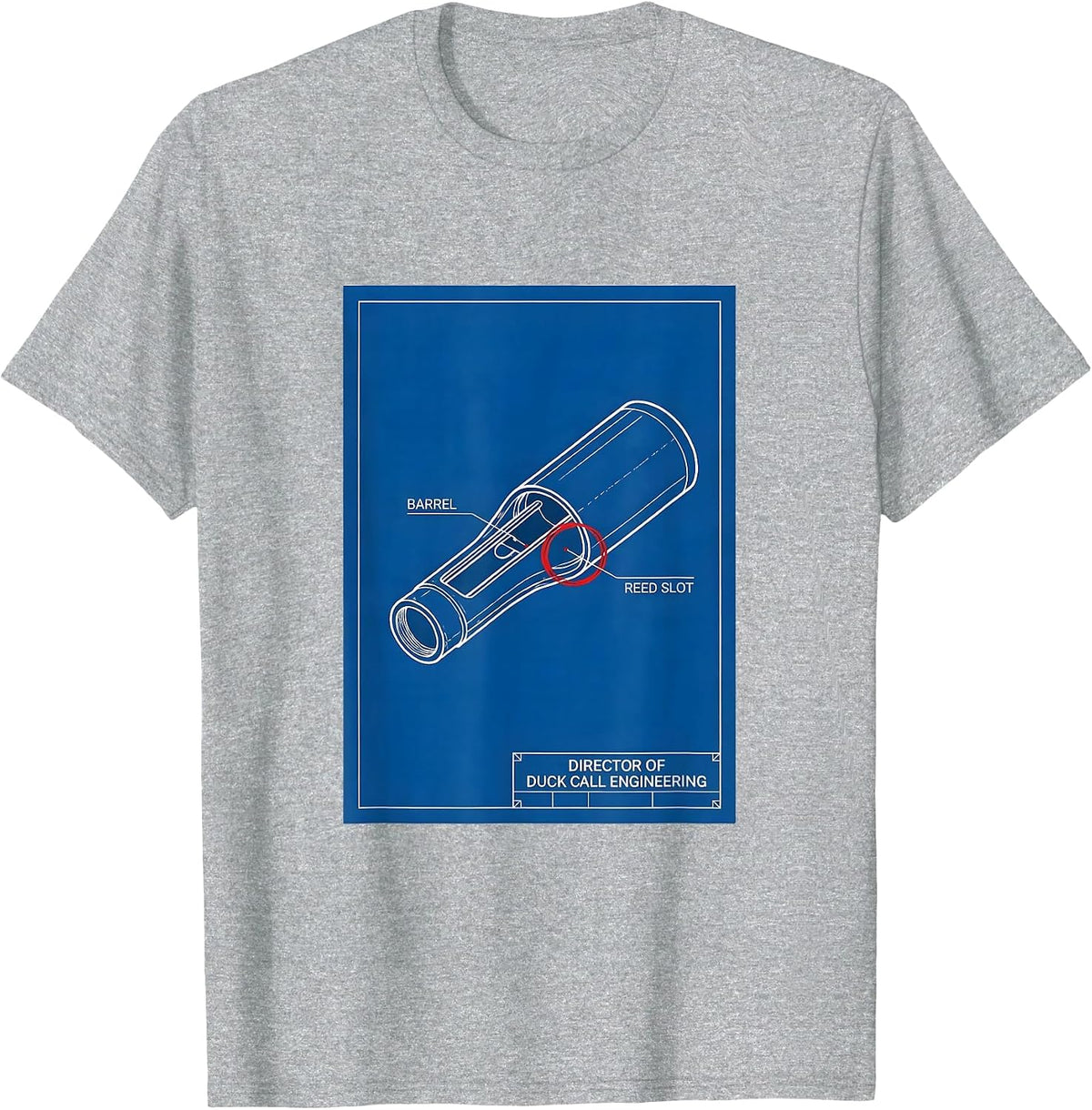 Men's Director Of Duck Call Engineering Funny Duck Hunter Hunting T-Shirt - Heather Grey