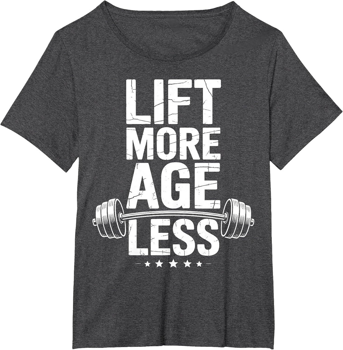 Lift More Age Less T-Shirt - Dark Heather Grey