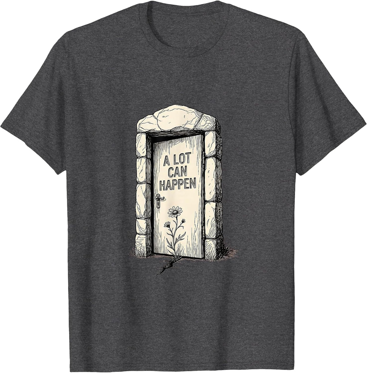 A Lot Can Happen In 3 Days Faith Design T-Shirt - Dark Heather Grey