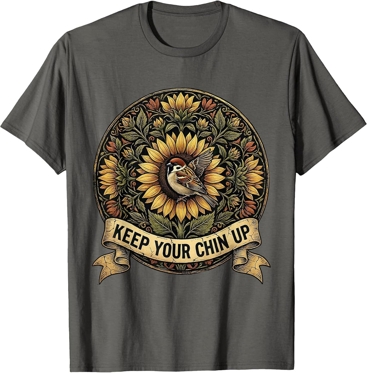 Men's Dear Person Behind Me Keep Your Chin Up T-Shirt - Asphalt Grey
