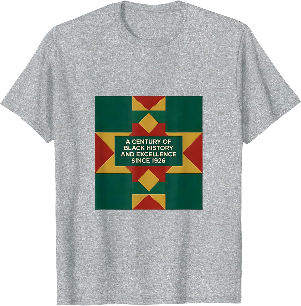 Men's A Century Of Black History And Excellence Since 1926 T-Shirt - Heather Grey