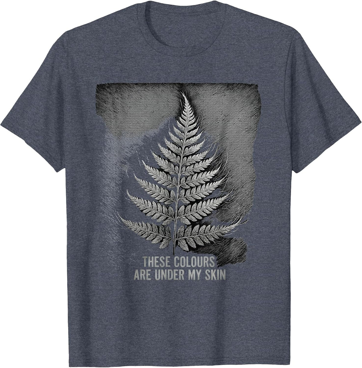 These Colours Are Under My Skin Rugby Fan National Pride T-Shirt - Heather Blue