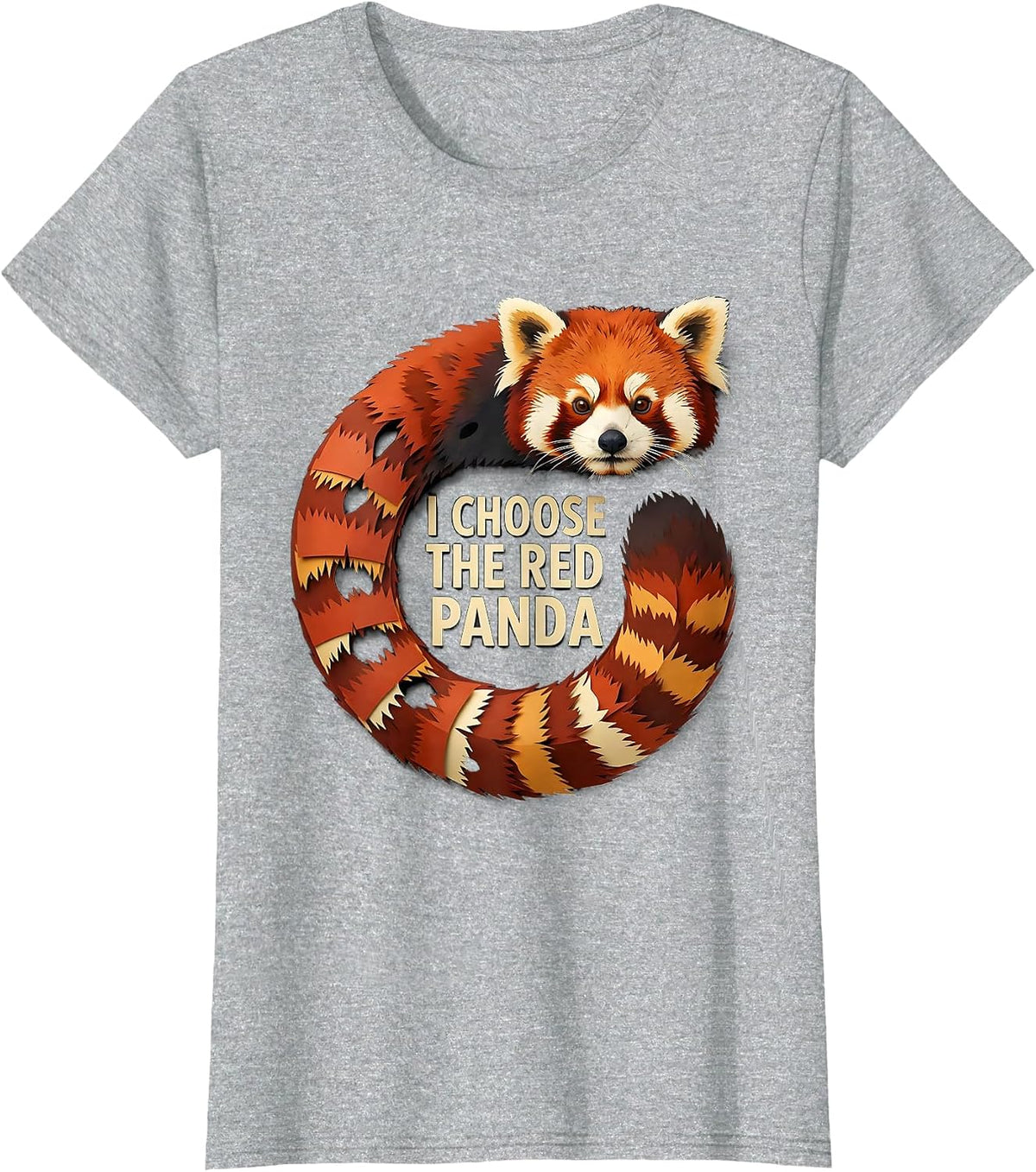 Women's I Choose The Red Panda Funny Red Panda Lover Animal Humor T-Shirt - Heather Grey