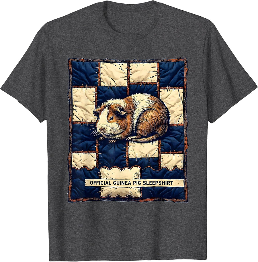 Men's Official Guinea Pig Sleepshirt Cute Animal Lover Pajama Gift T-Shirt - Dark Heather Grey