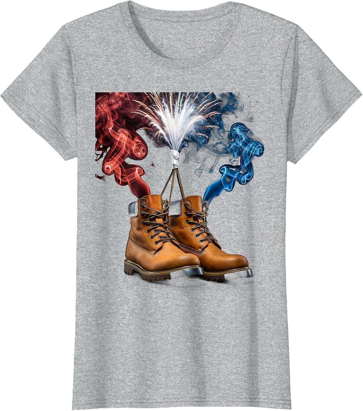 Women's President Pride Labor Day Construction Boots T-Shirt - Heather Grey