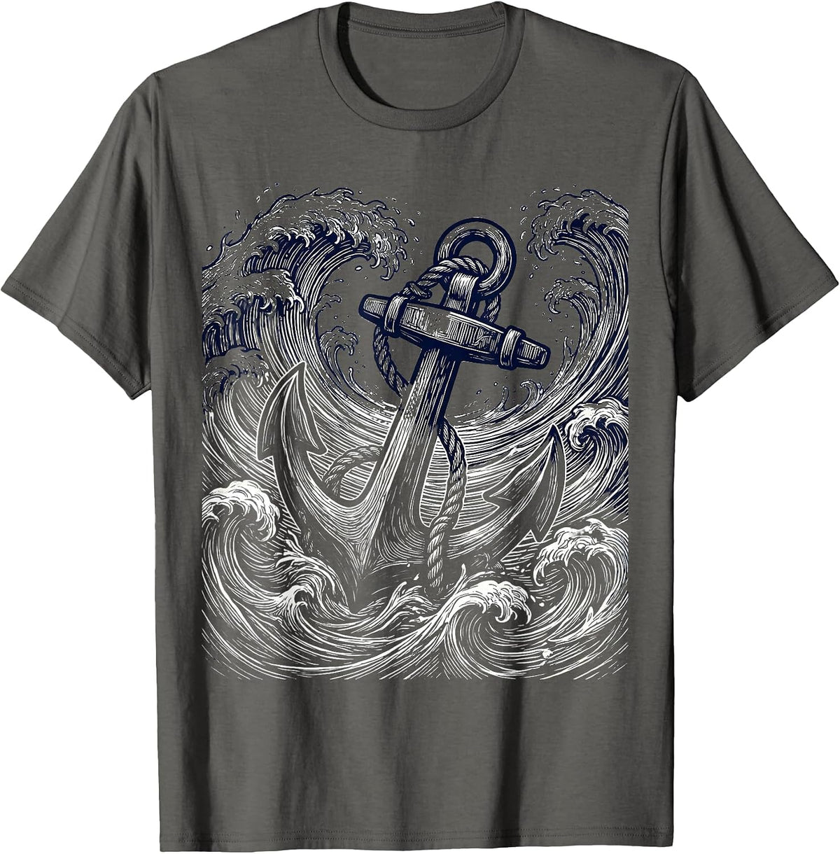 Men's Anchor in the Storm Suicide Prevention Awareness T-Shirt - Asphalt Grey