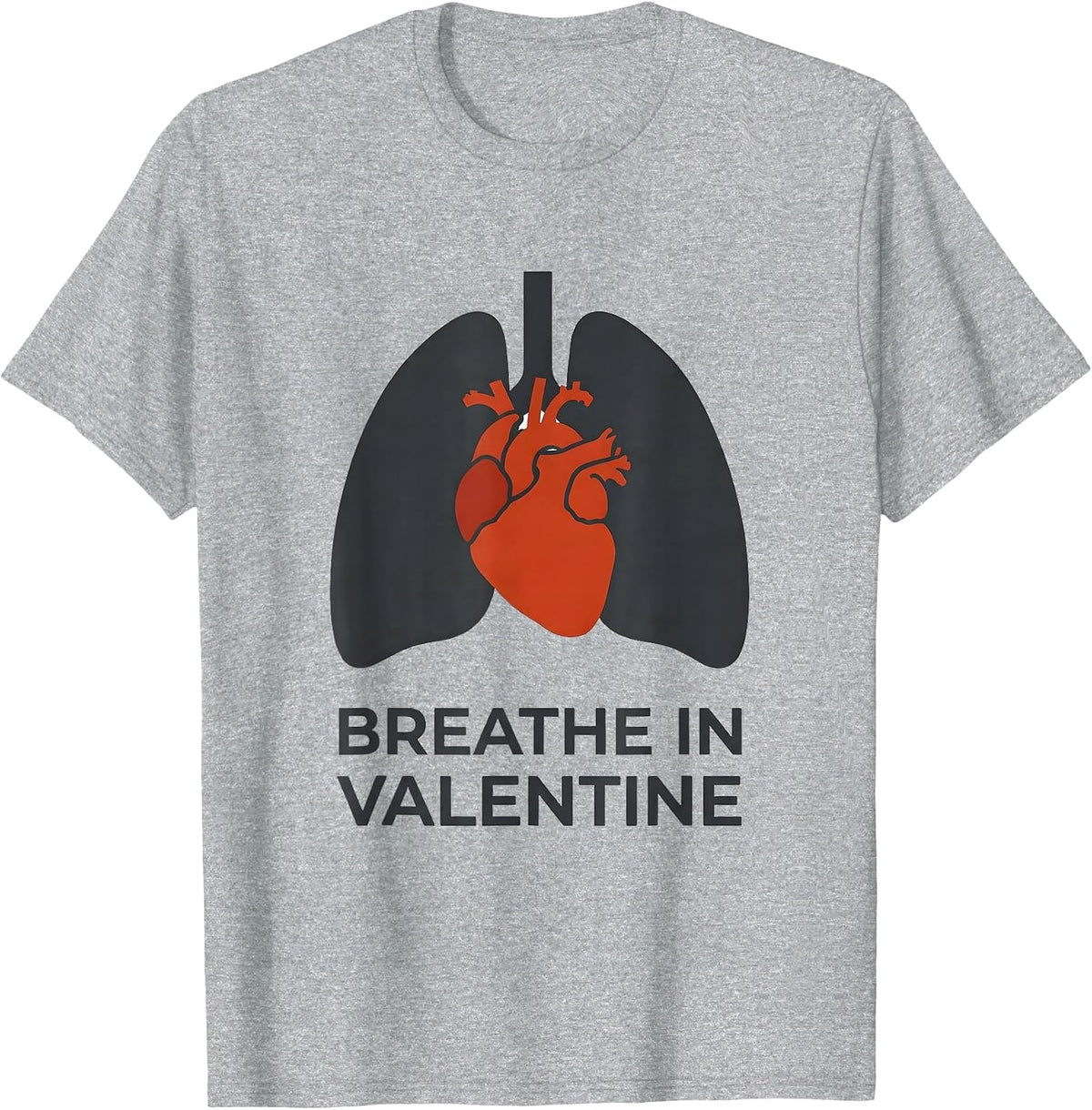 Men's Breathe In, Valentine Funny Radiology Tech Valentine Gift T-Shirt - Heather Grey