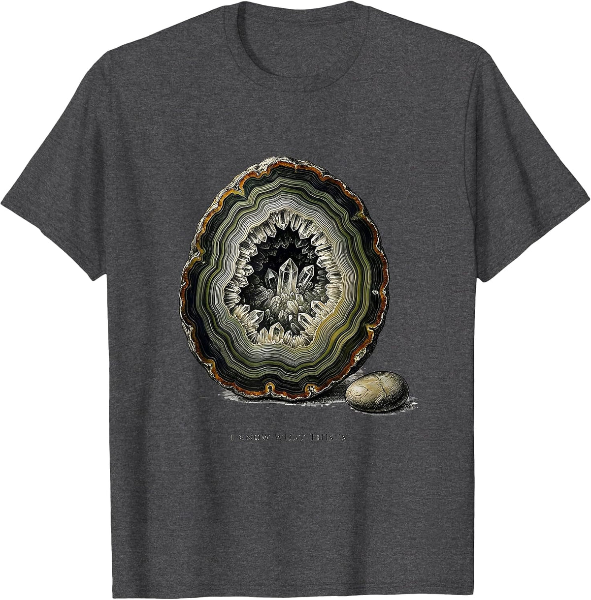 I Know What This Is Botanical Geology Rock Collector Humor T-Shirt - Dark Heather Grey