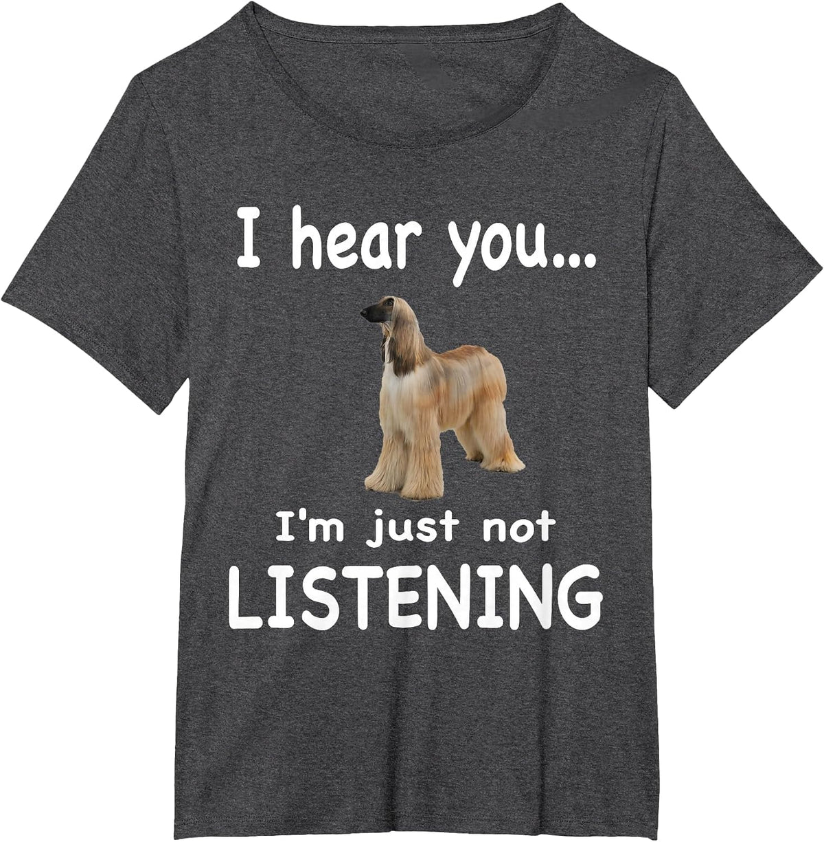 Afghan Hound Dog - Afghan Hound T-Shirt - Dark Heather Grey