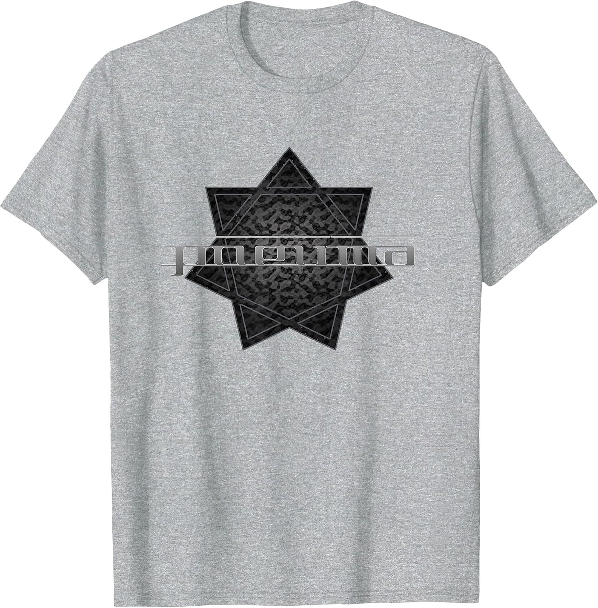 Heptagram Pneuma Sacred Geometry T-Shirt - Heather Grey
