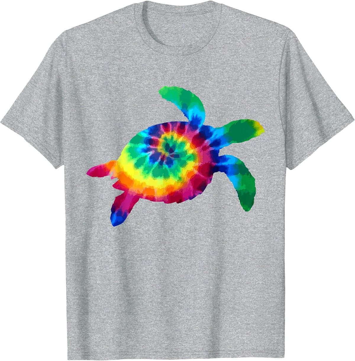 Tortoise Tie Dye Vintage Diving Diver T-Shirt - Heather Grey