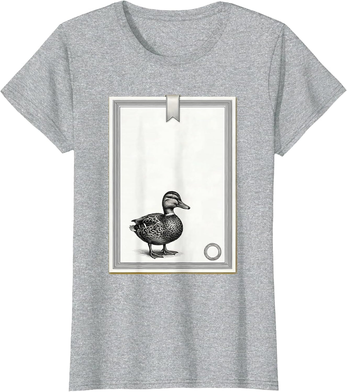 Sarcastic Duck Minimalist Novelty Gift for Duck Lovers T-Shirt - Heather Grey