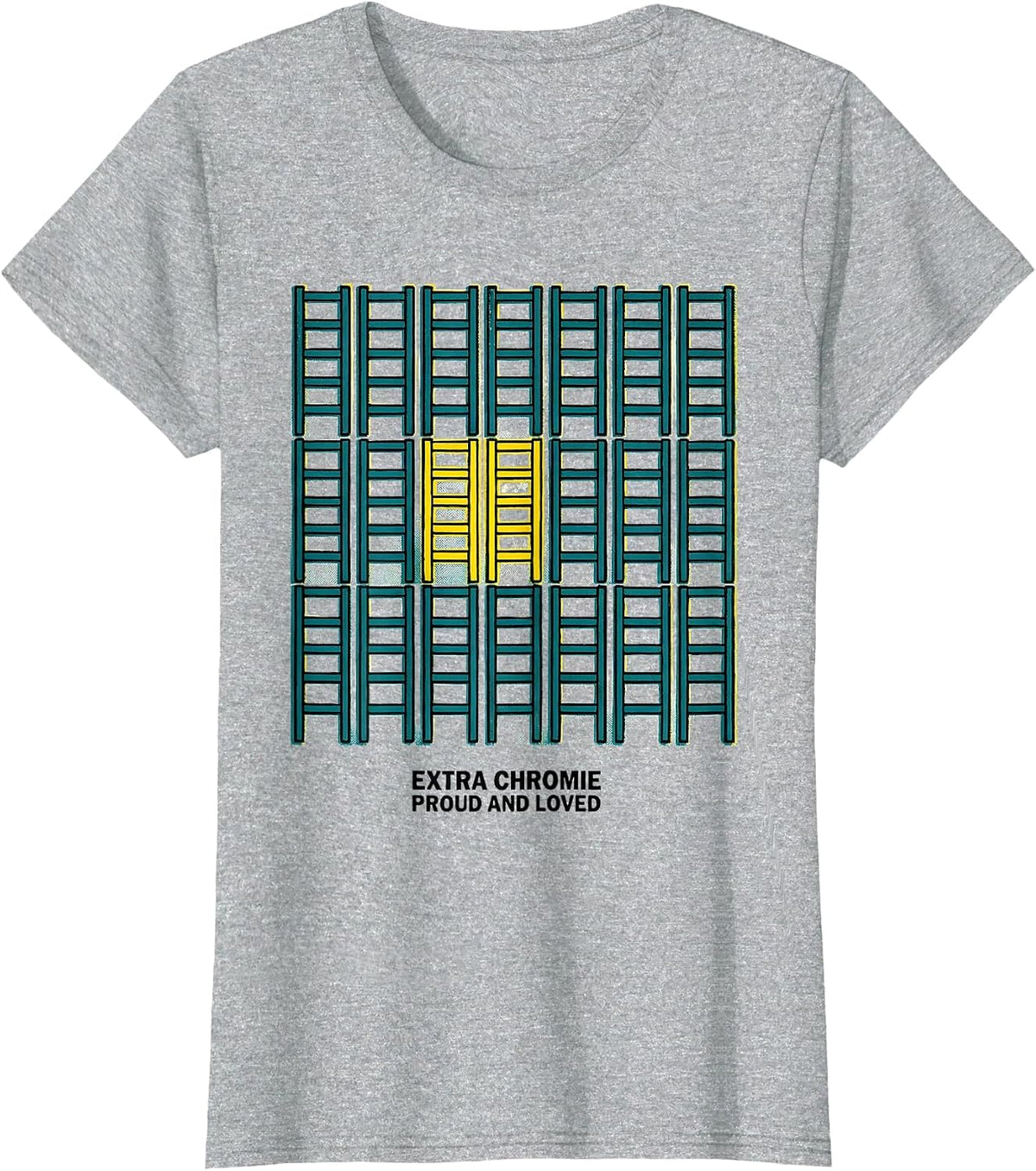 Women's Extra Chromie, Proud And Loved Family Down Syndrome T-Shirt - Heather Grey