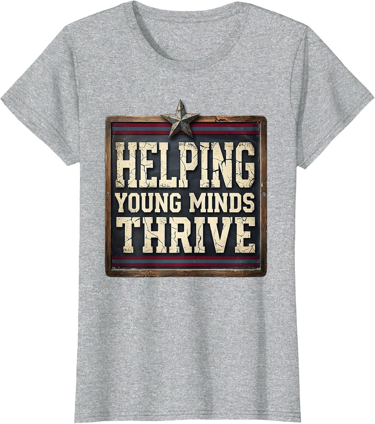 Helping Young Minds Thrive School Psychologist T-Shirt - Heather Grey