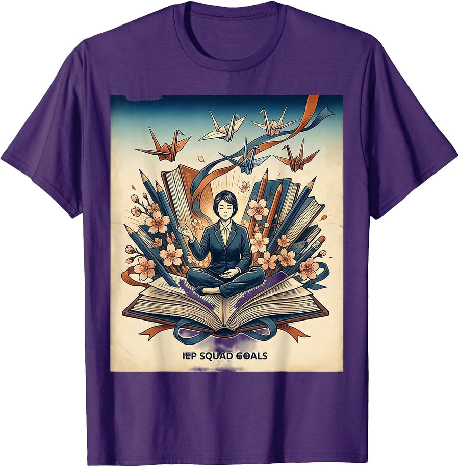Men's IEP Squad Goals Special Education Teacher Design T-Shirt - Purple