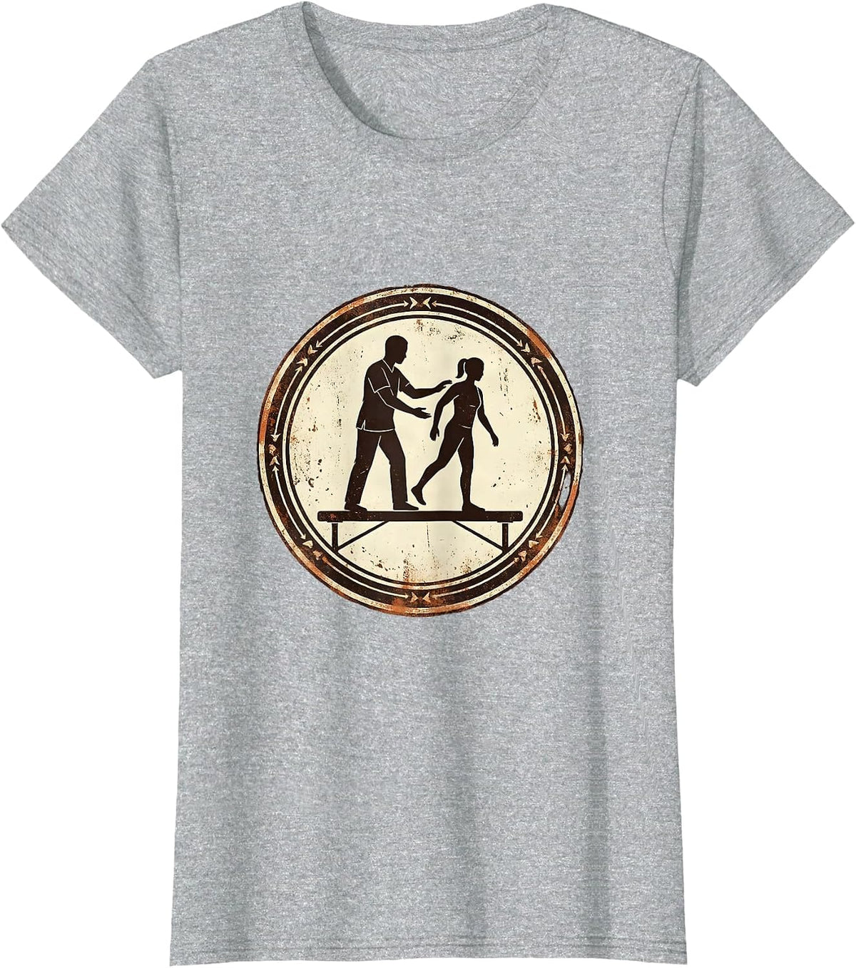 Women's Fall Prevention Physical Therapist Balance Beam T-Shirt - Heather Grey