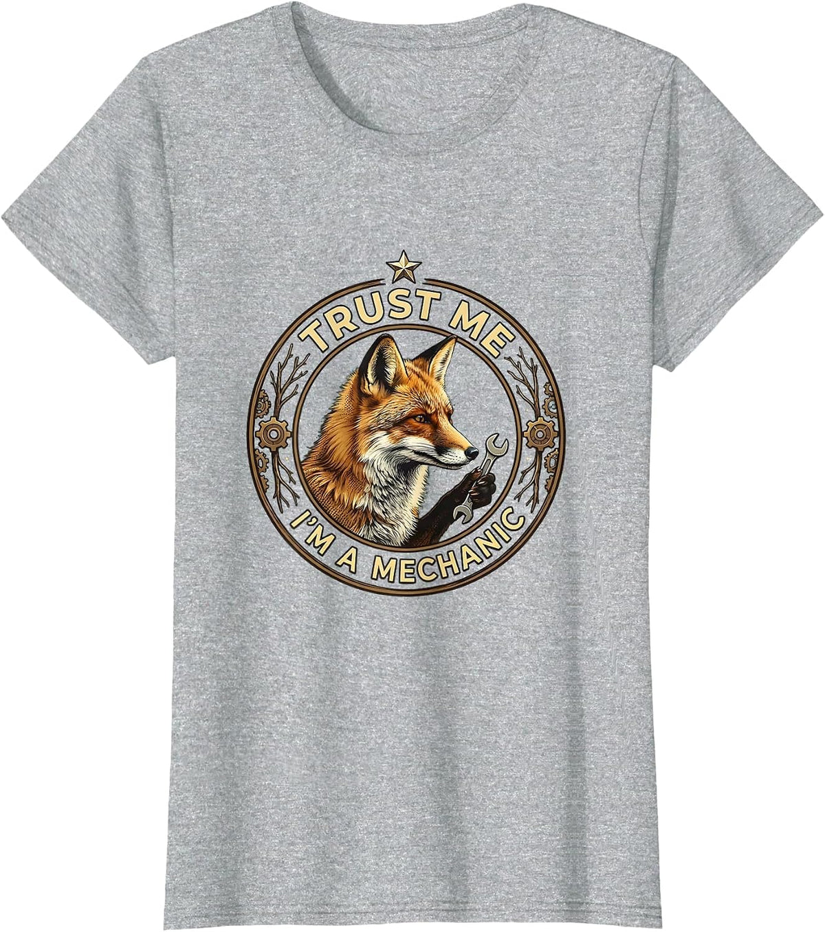 Trust Me I'm a Mechanic Funny Garage Design T-Shirt - Heather Grey