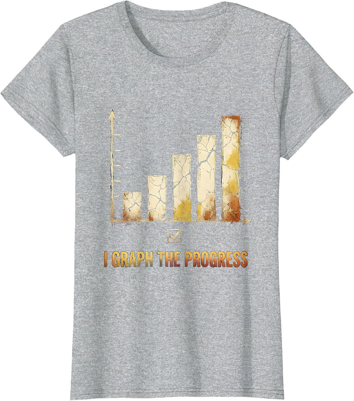 Women's I Graph The Progress Distressed Special Education Teacher T-Shirt - Heather Grey