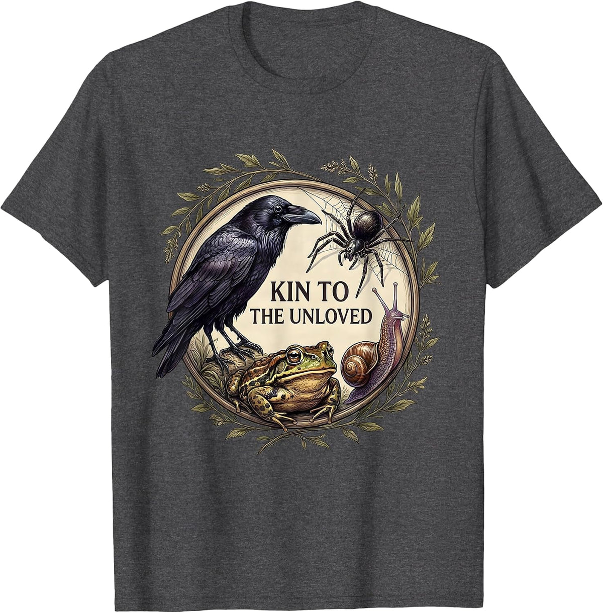 Kin To The Unloved Misunderstood Creatures Nature Lover Gift T-Shirt - Dark Heather Grey