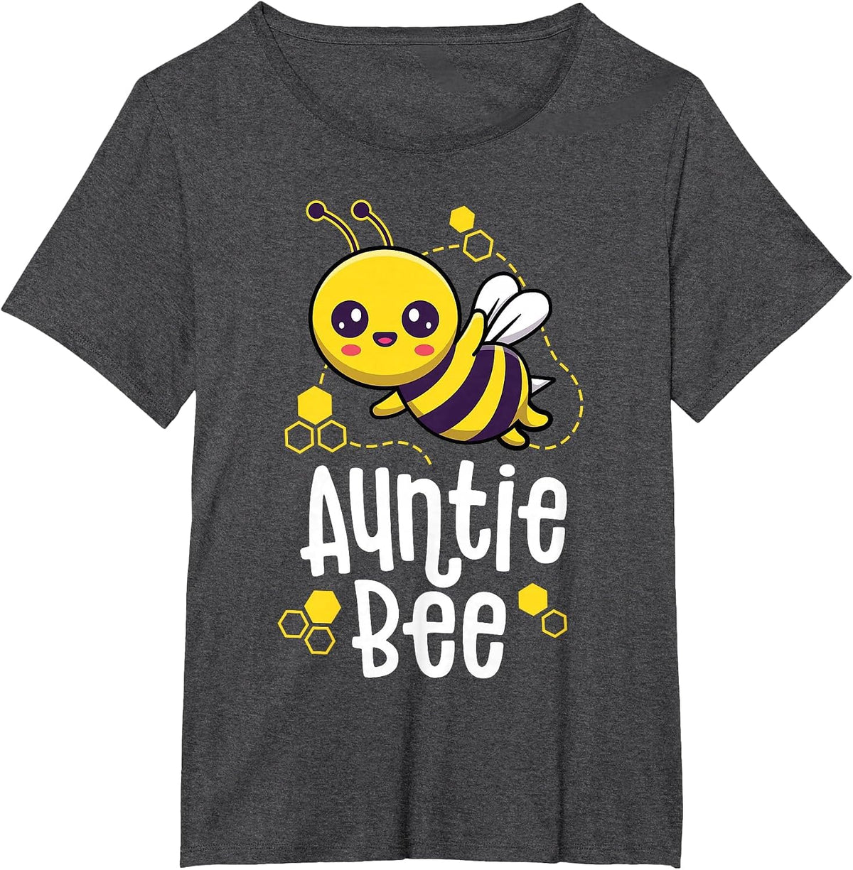 Family Bee Shirts Auntie Aunt Birthday First Bee Day Outfit T-Shirt - Dark Heather Grey