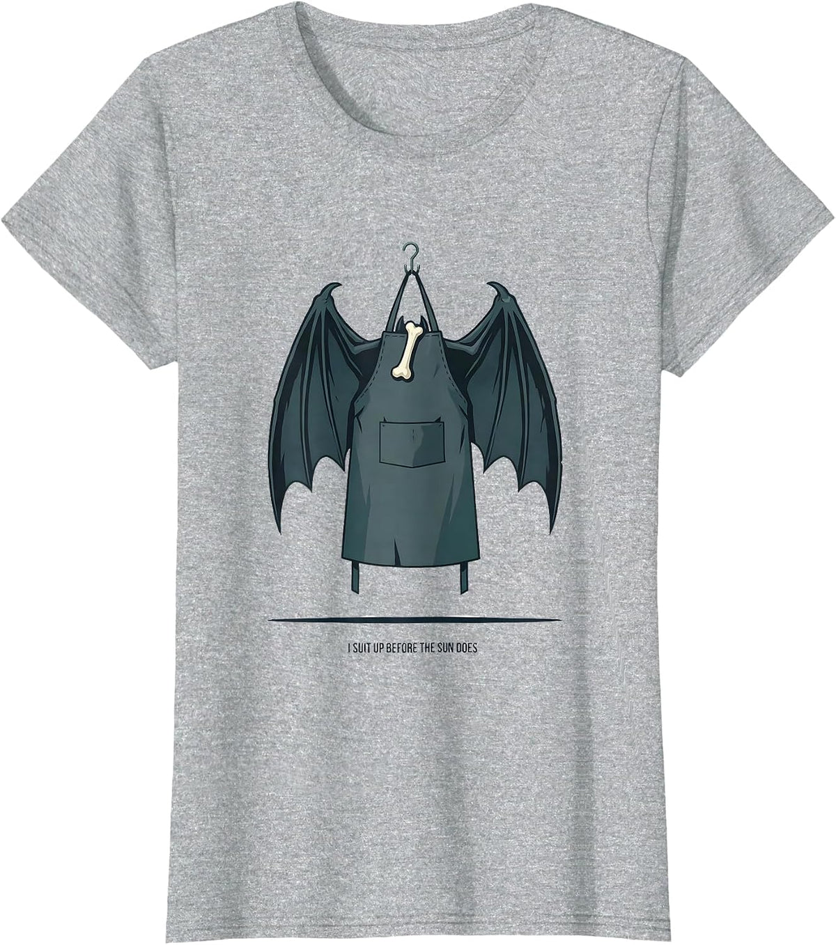 I Suit Up Before The Sun Does Funny Radiology Tech Halloween T-Shirt - Heather Grey