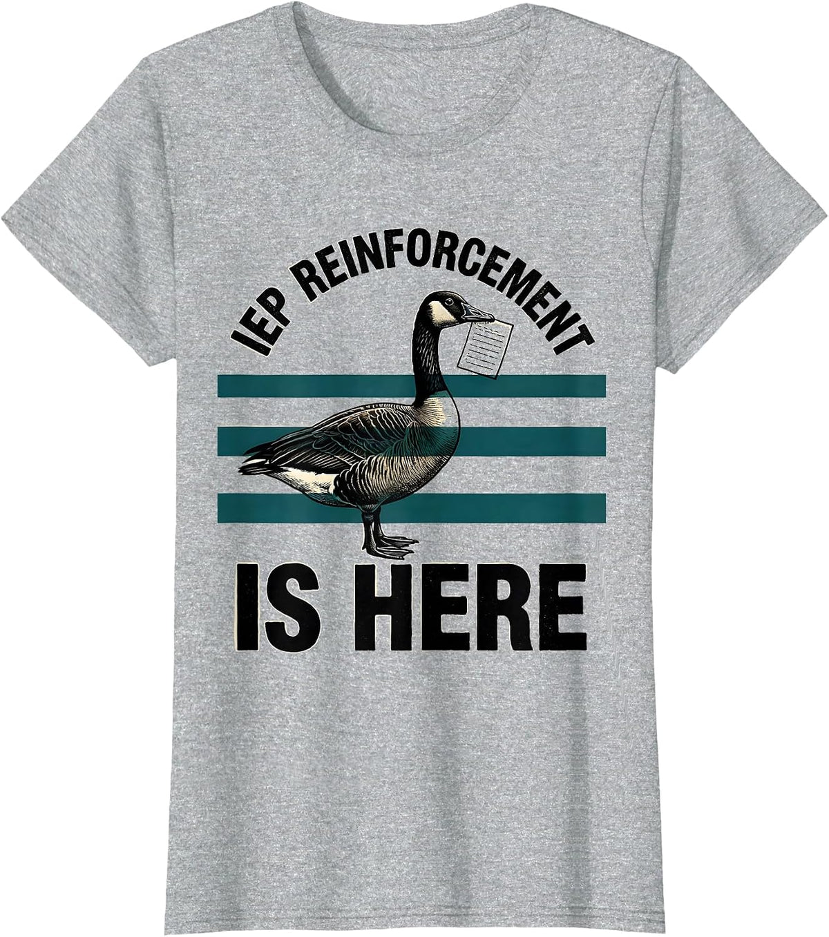 IEP Reinforcement Is Here Funny Special Education Teacher T-Shirt - Heather Grey