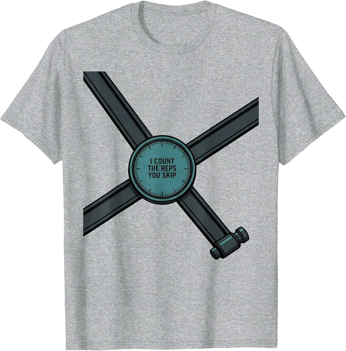 Men's I Count The Reps You Skip Funny Physical Therapist PT Humor T-Shirt - Heather Grey