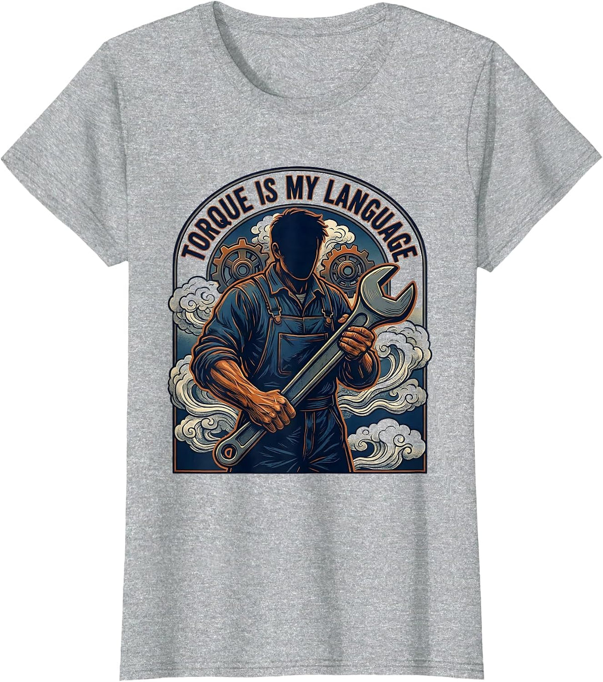 Women's Torque Is My Language Mechanic Design T-Shirt - Heather Grey