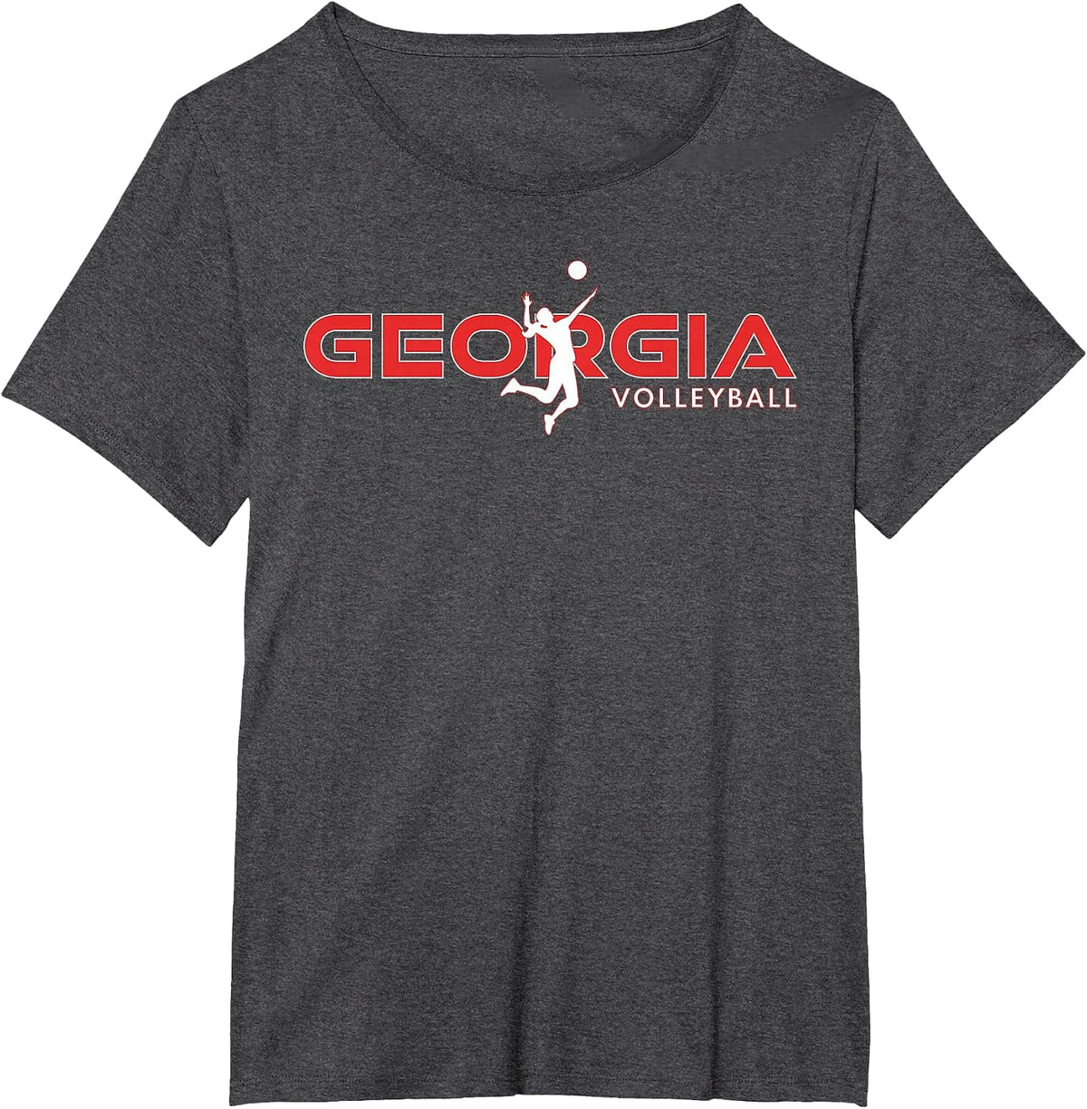 Court Game GA Girls Team Atlanta Georgia Volleyball Player T-Shirt - Dark Heather Grey