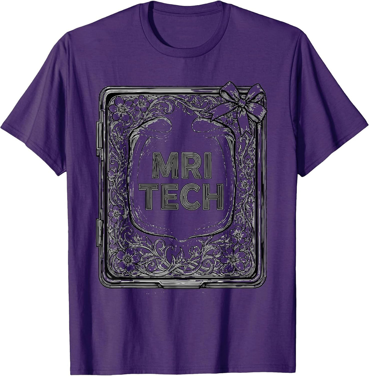 Men's MRI TECH Cute Radiology Tech Coquette Playful Pride T-Shirt - Purple