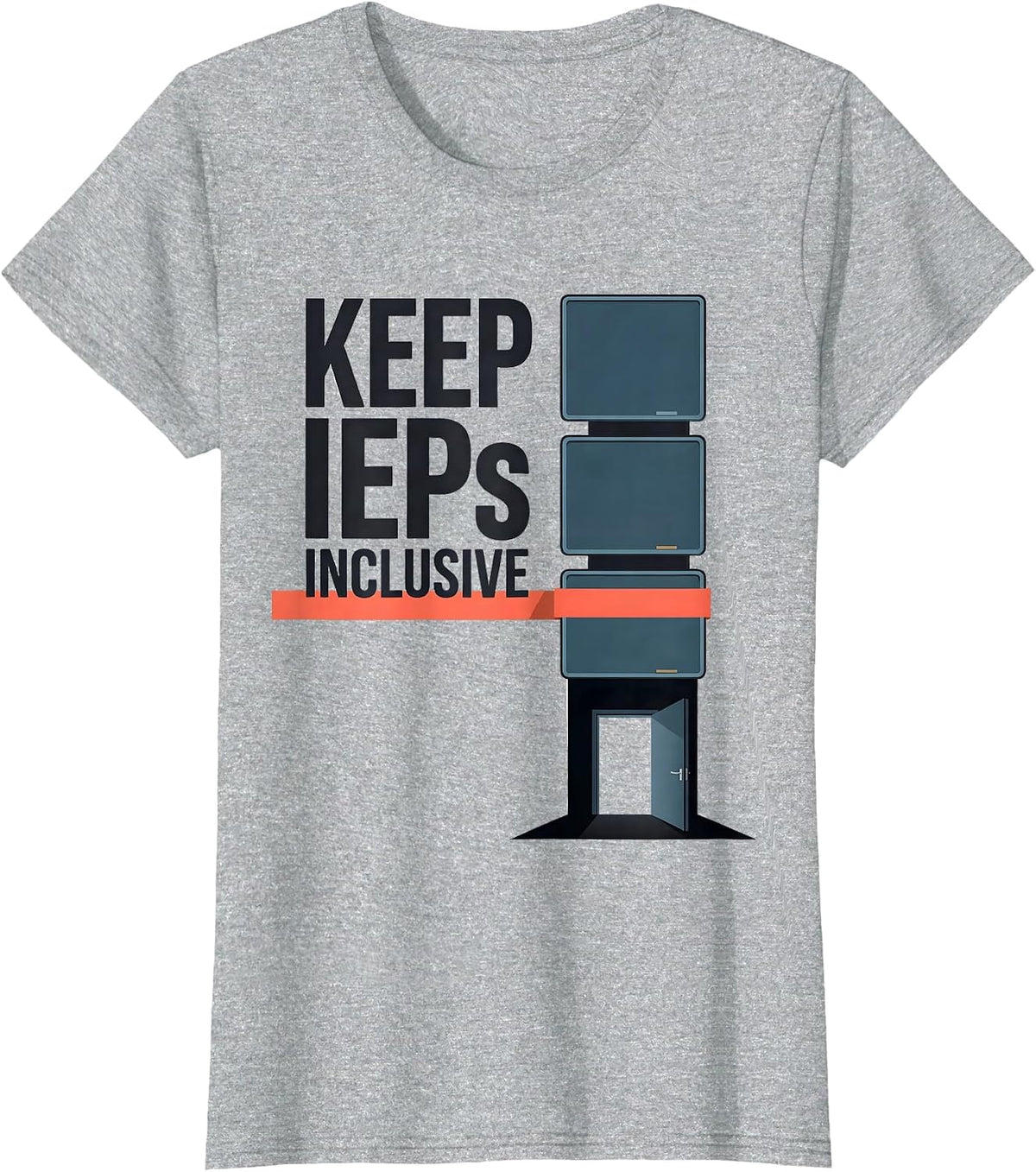 Women's Keep IEPs Inclusive Special Education Teacher Autism T-Shirt - Heather Grey