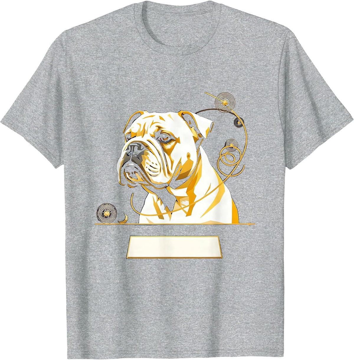 Men's Bull Terrier Van Gogh Style Starry Night Art T-Shirt - Heather Grey