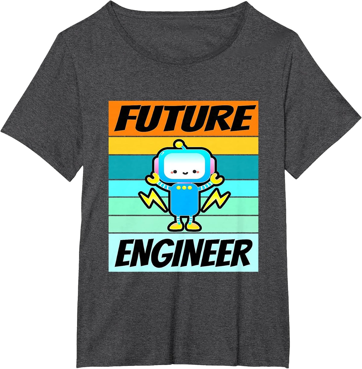 Future Engineer Shirt Boys Girls Software Engineering Kids T-Shirt - Dark Heather Grey