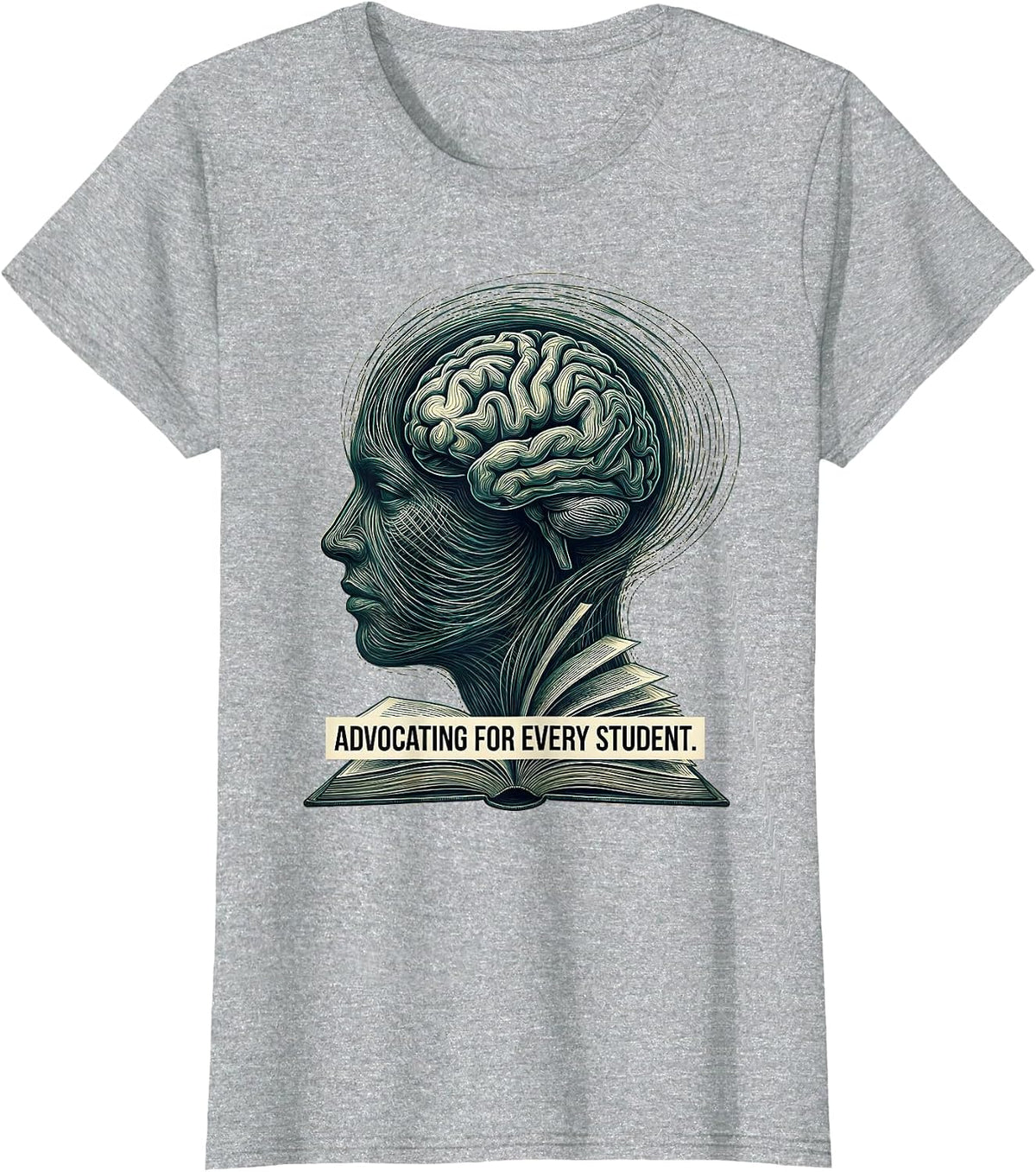 Advocating for Every Student School Psychologist T-Shirt - Heather Grey