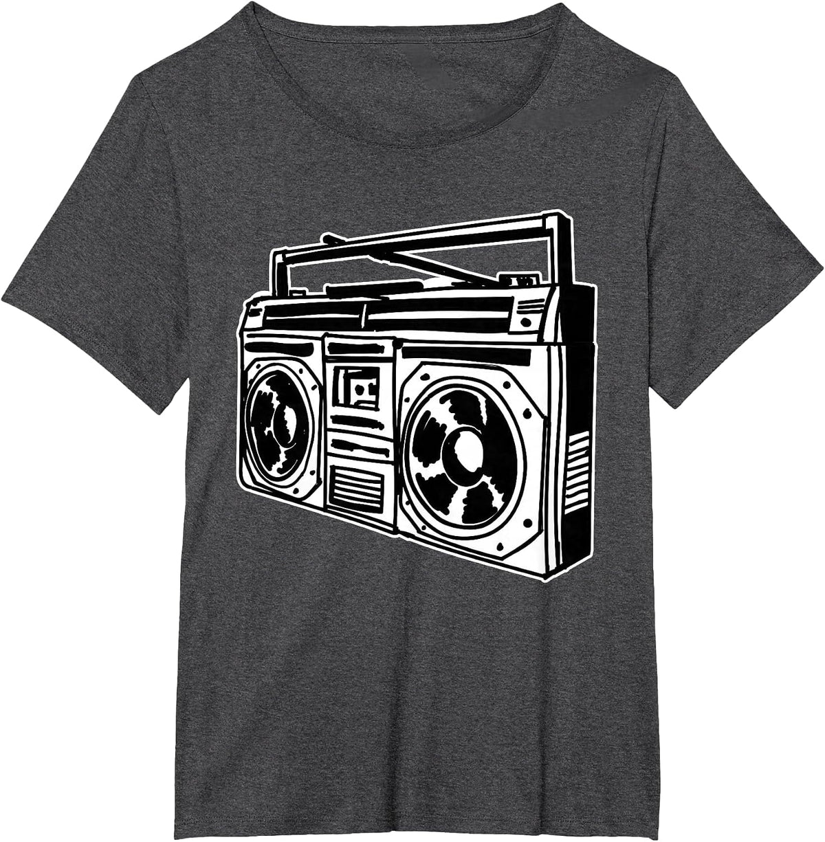 Ghetto Blaster 80's 90's Hip Hip Rap T-Shirt - Dark Heather Grey
