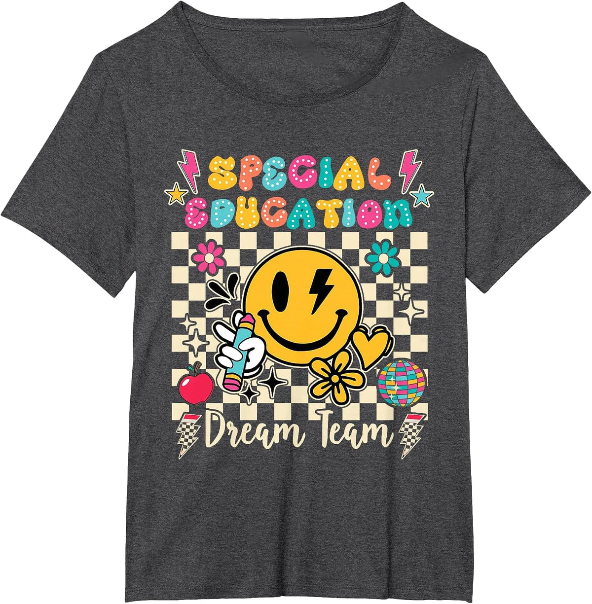 Ese Dream Team Exceptional Education Sped Ed Special Teacher T-Shirt - Dark Heather Grey