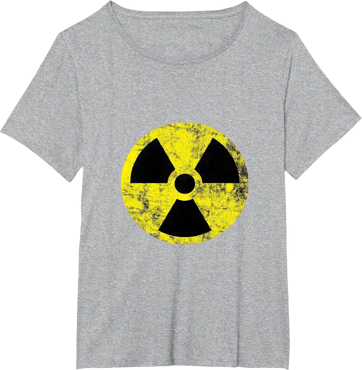 Nuclear Radiation Hazard Warning Fallout Symbol Sign Caution T-Shirt - Heather Grey